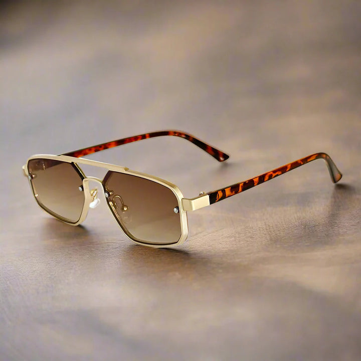 Sonnenbrille | Retro Square | Mit Nasensteg | Sommer Edge