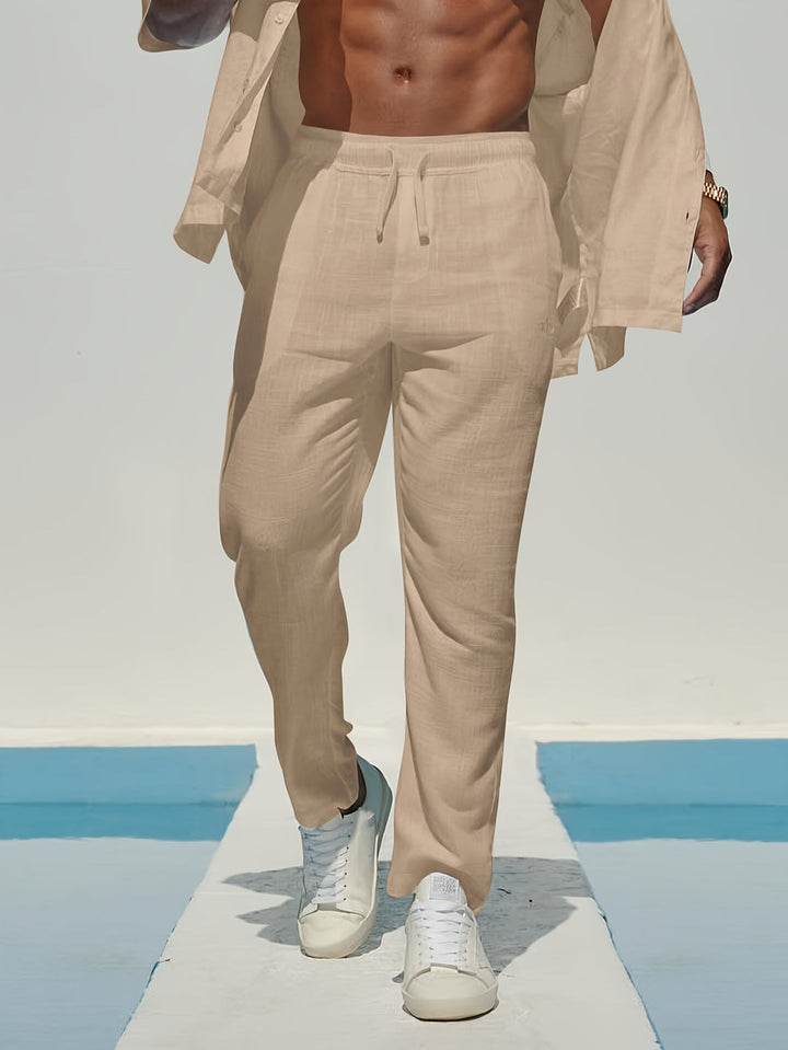 Herren Hose | Tapered | Mit Kordelzug | Sommer