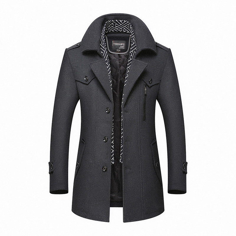 Winterjacke Herren | Mid-Length Mantel | Jacke Herren Klassisch