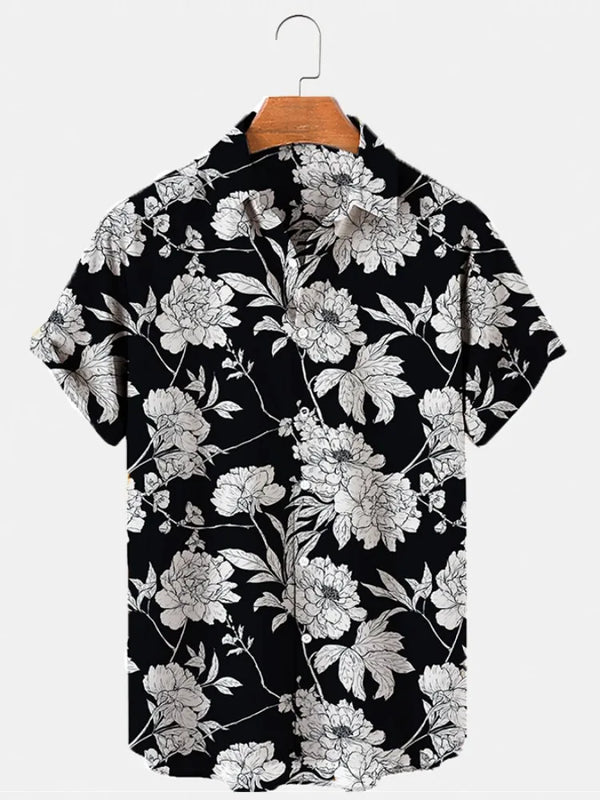Herren Shirt | Tropenmuster | Kurzarm | Sommer