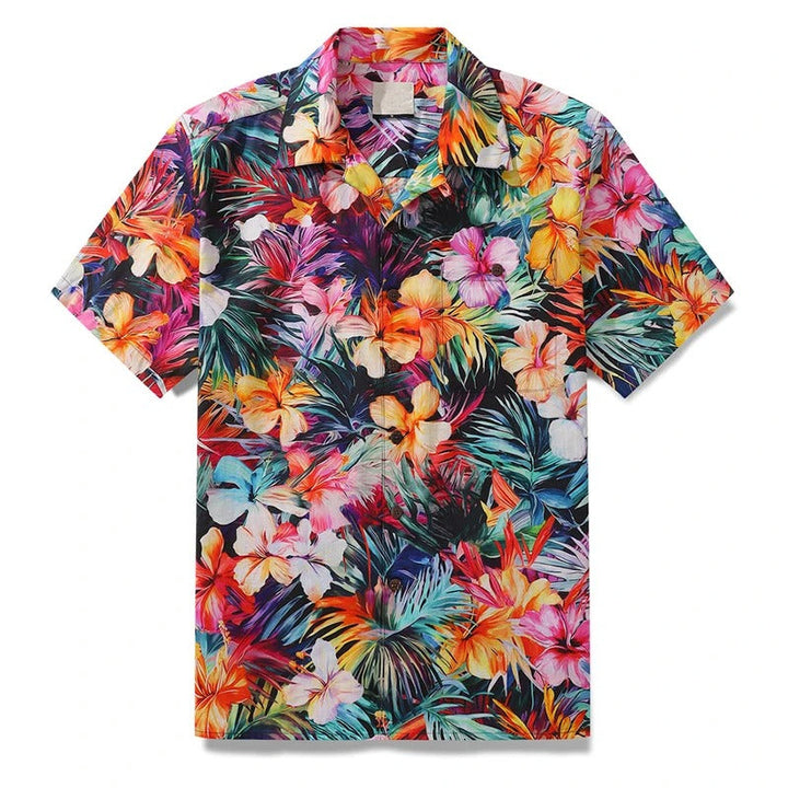 Herren Shirt | Kurze Ärmel | Tropisches Design | Sommer