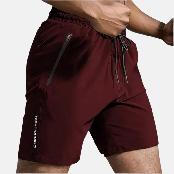 Herren Sport Shorts | Straight | Mit Reißverschlusstasche | Sommer