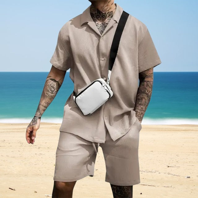 Herren Set | Straight | Mit Knöpfen | Sommer