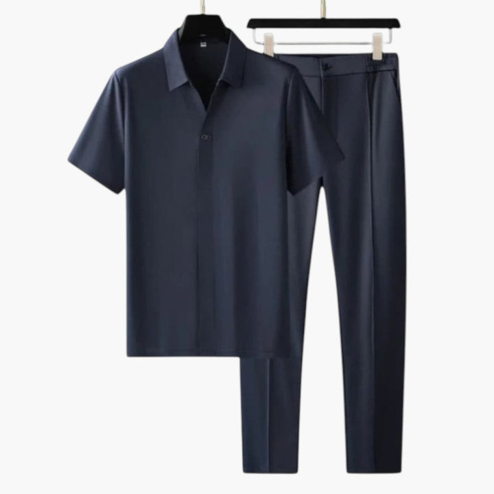Herren Set | Kurzarmhemd &amp; Stoffhose | Eleganter Stil | Sommer