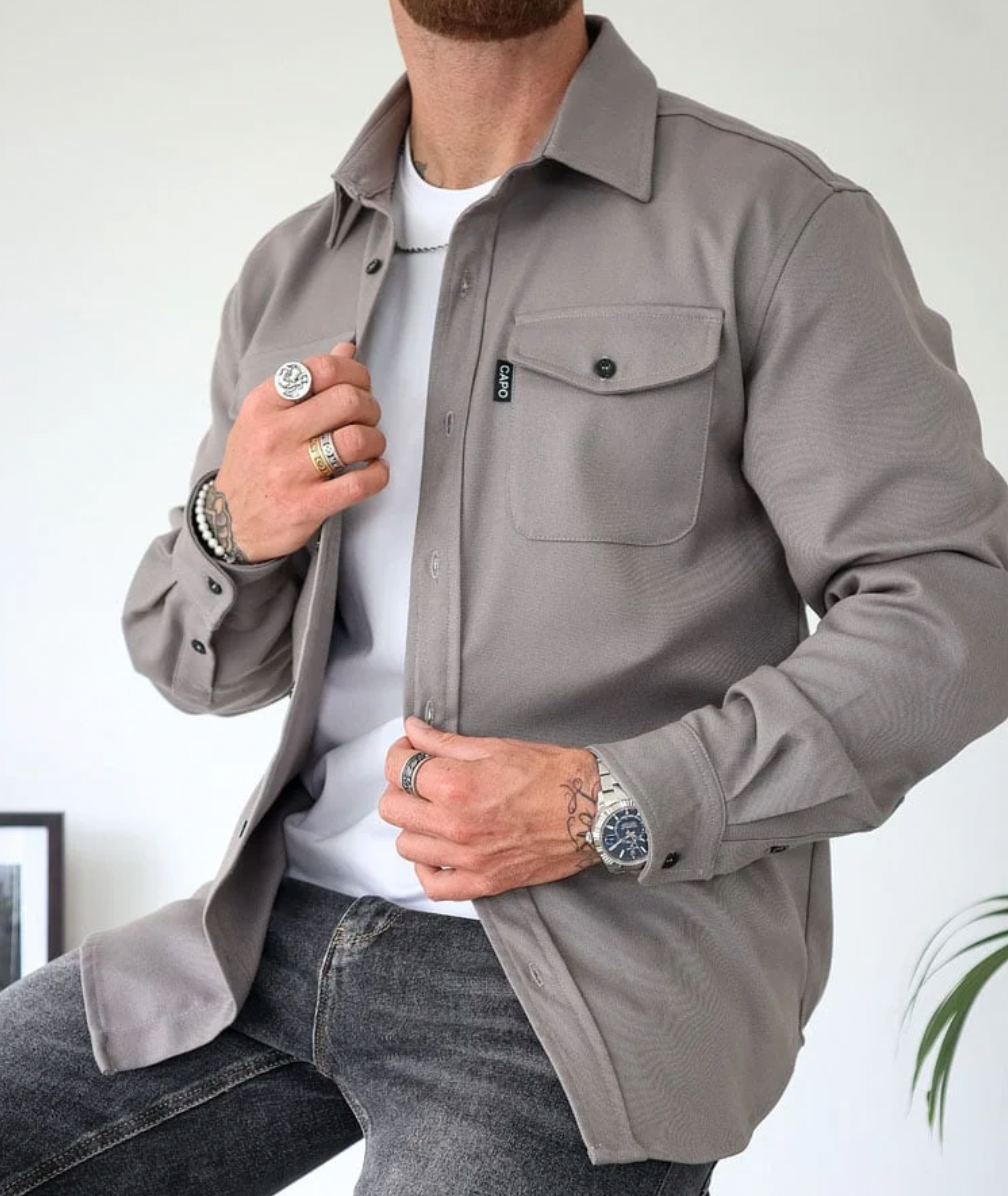 Winterjacke Herren | Casual Hemdjacke Overshirt | Jacke Herren Modern