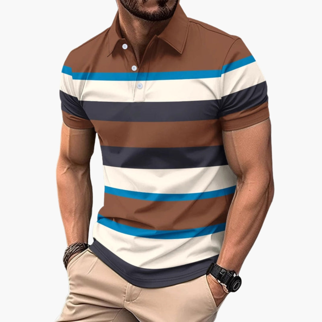 Herren Poloshirt | Slimfit | Streifenmuster | Sommer