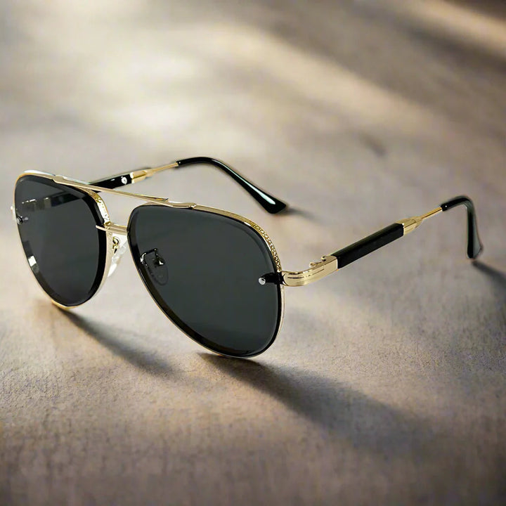 Sonnenbrille | Retro Aviator | Mit Nasensteg | Sommer Vision