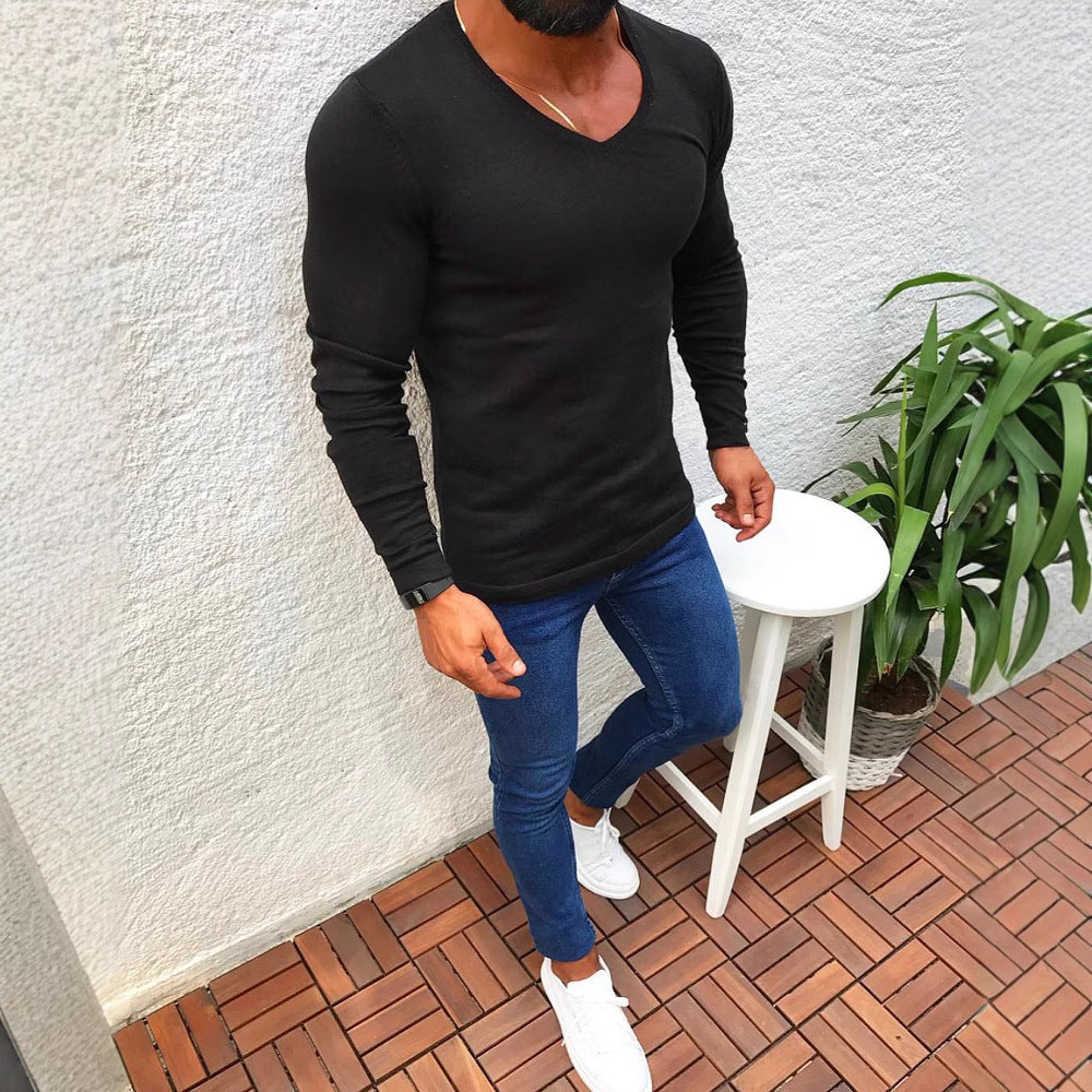 Pullover Herren | Strickpullover Herren | Slim Fit Langarm Elegant