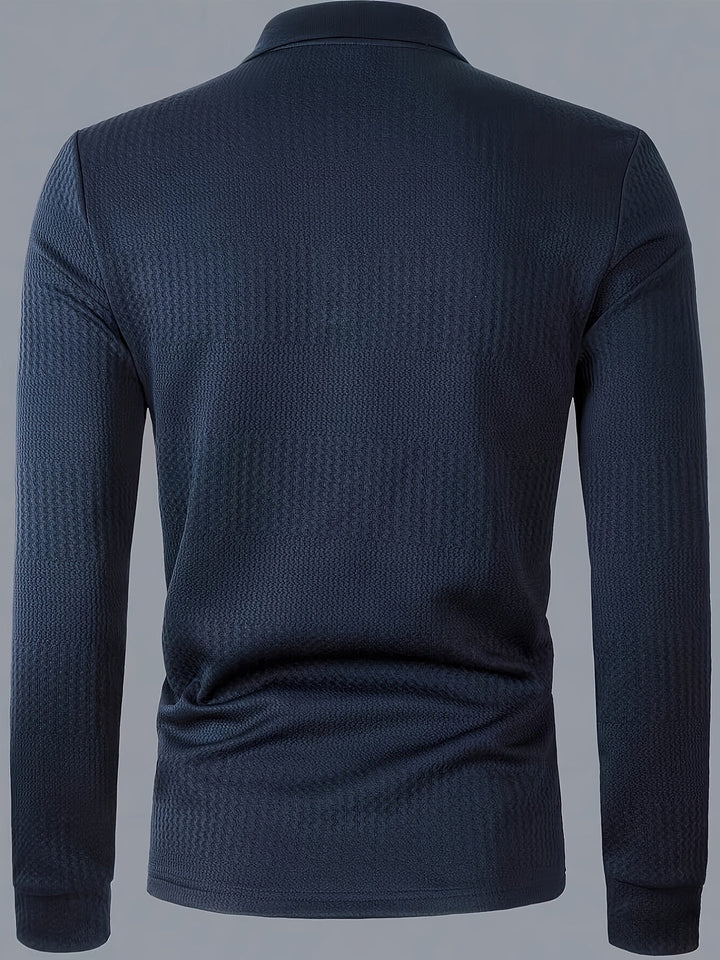 Herren Poloshirt | Strukturdesign | Langarm | Sommer