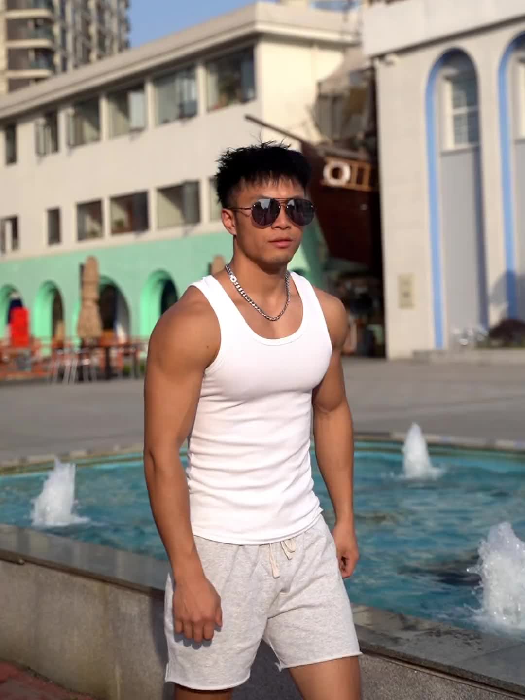 Herren Tanktop | Slim Fit | Gerippte Struktur | Sommer