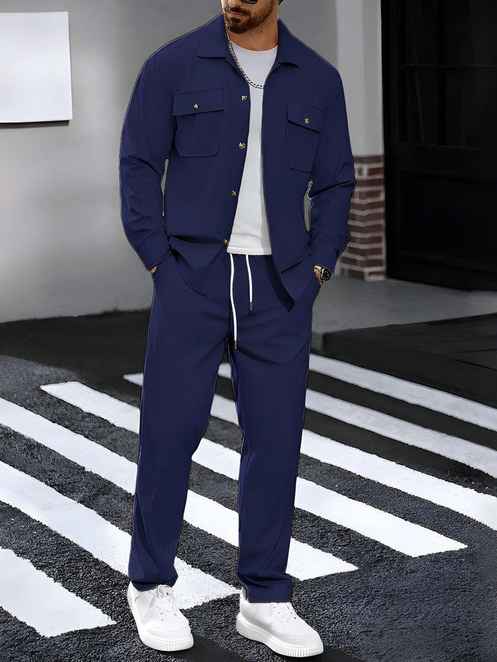 Herren Set | Oversized | Mit Knöpfen | Frühling