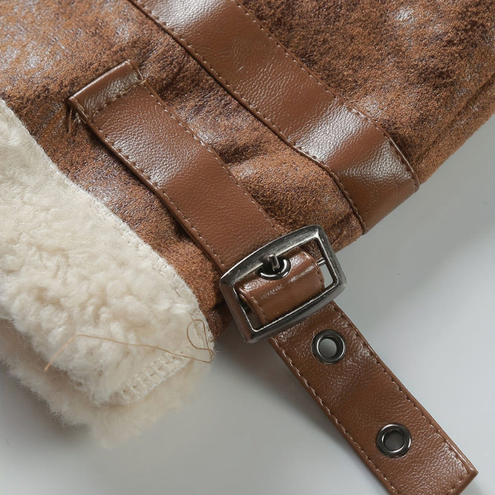 Jacke Herren | Winterjacke Herren Klassisch | Mit Warmer Felloptik Innen