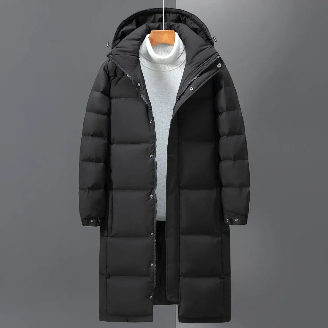 Herren Wintermantel | Oversized | Mit Kapuze | Lang