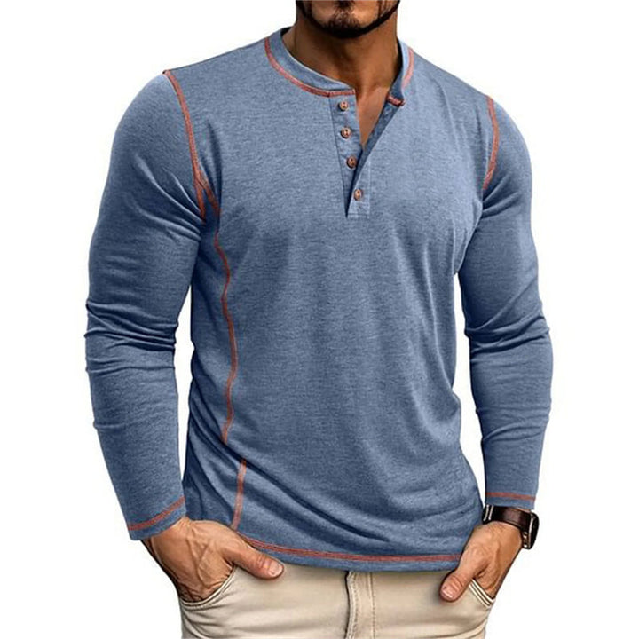 Herren Top | Slimfit Casual | Knopfleiste | Sommer