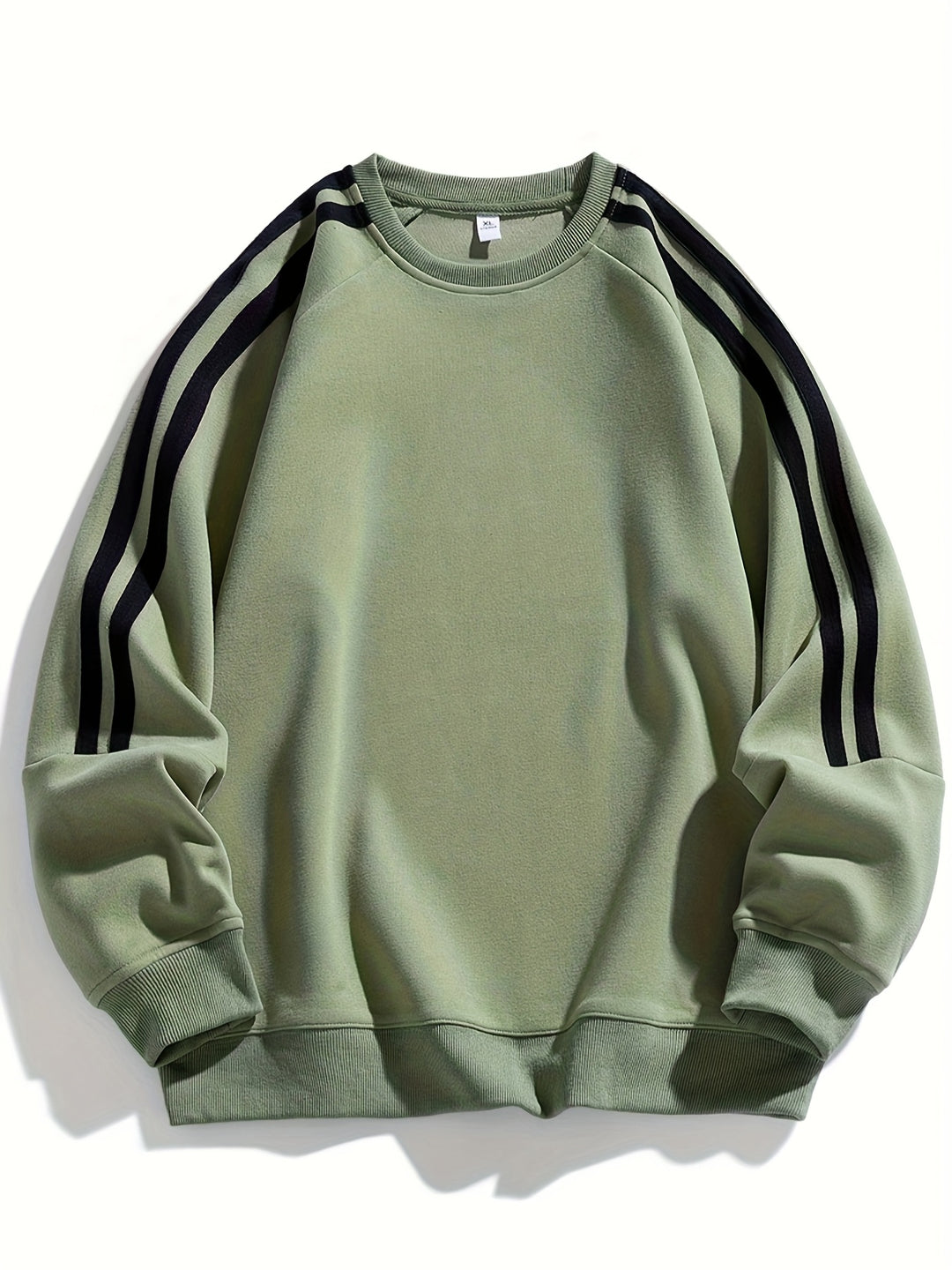 Herren Pullover | Oversized | Rundhals Streifenärmel | Frühling