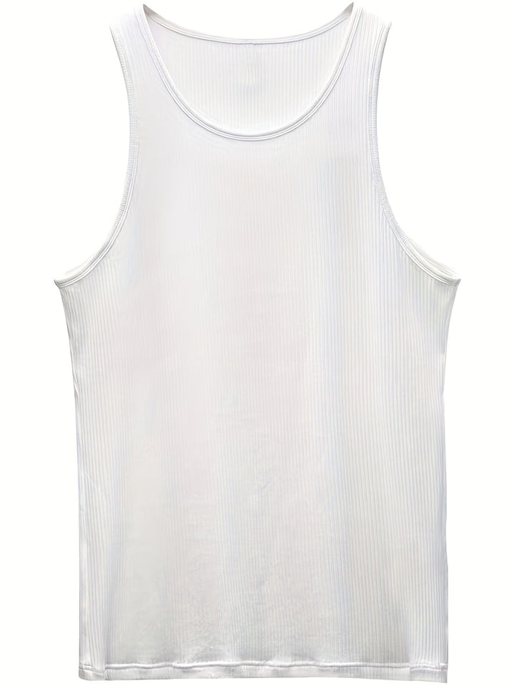 Herren Tanktop | Slim Fit | Gerippte Struktur | Sommer