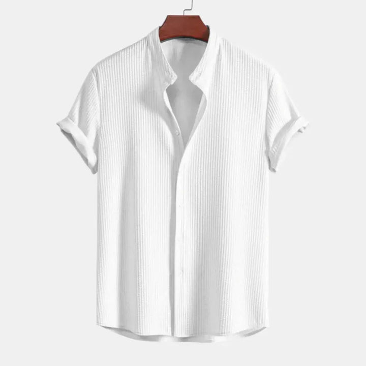 Hemd Herren | Geripptes Kurzarm Design | Modern Kleider Look