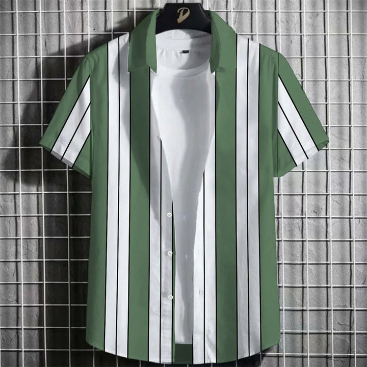 Herren Shirt | Mahjong-Muster | Retro-Stil | Sommer
