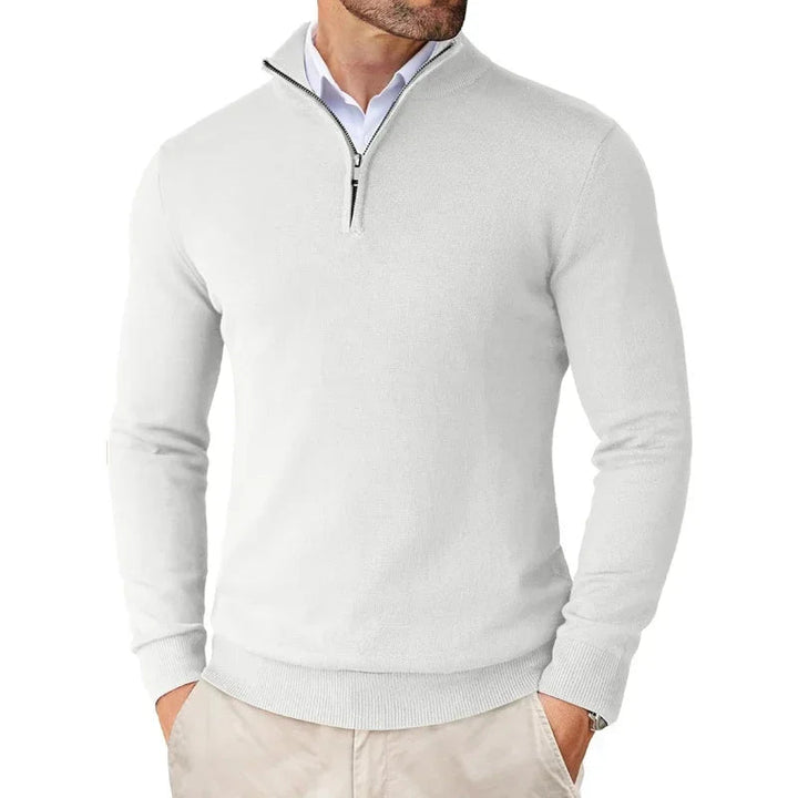 Pullover Herren | Halbzip Feinstricktrui Modern | Herren Pulli Lässiger