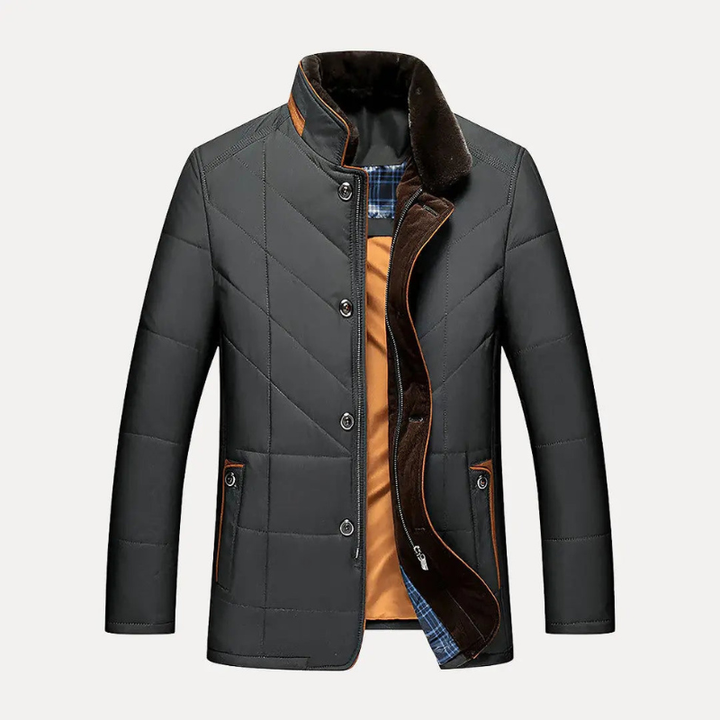 Winterjacke Herren | Steppjacke Herren Klassisch | Warm Gepolstert Stil