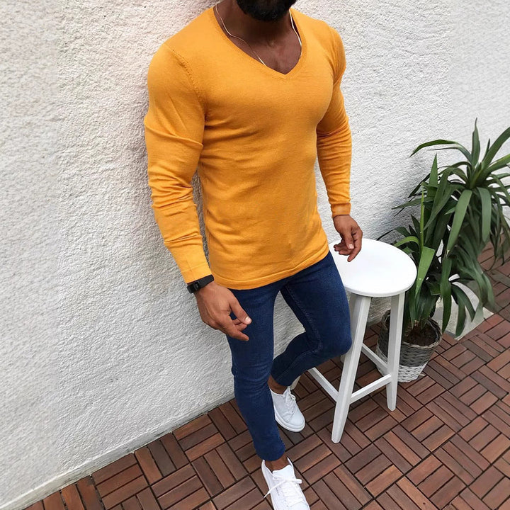 Pullover Herren | Strickpullover Herren | Slim Fit Langarm Elegant