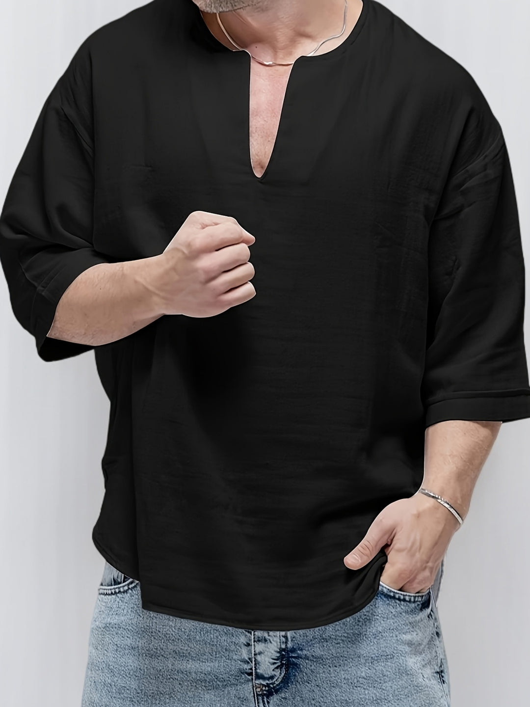 Herren Shirt | Oversized | Lange Ärmel | Sommer