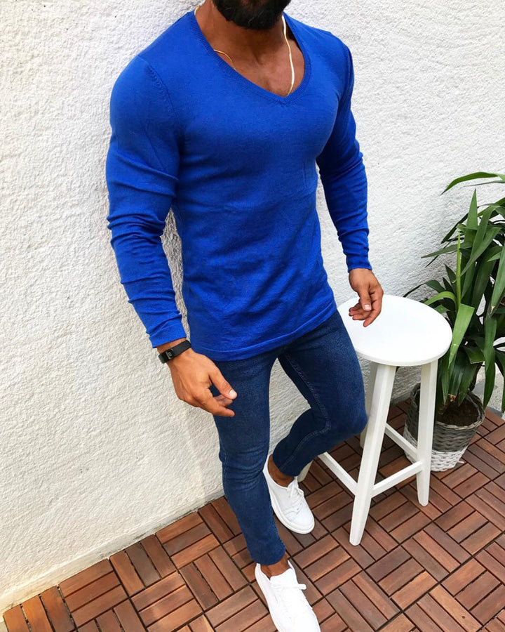 Pullover Herren | Strickpullover Herren | Slim Fit Langarm Elegant