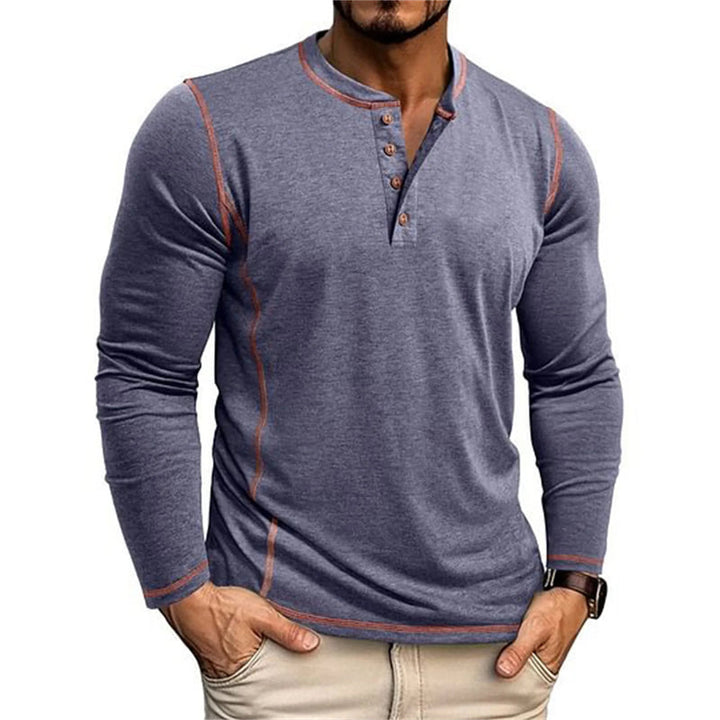 Herren Top | Slimfit Casual | Knopfleiste | Sommer