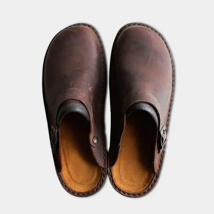 Herren Hausschuh | Bequeme Slippers mit Keilabsatz | Casual Schuhe