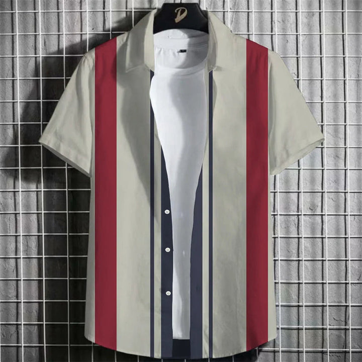 Herren Shirt | Mahjong-Muster | Retro-Stil | Sommer