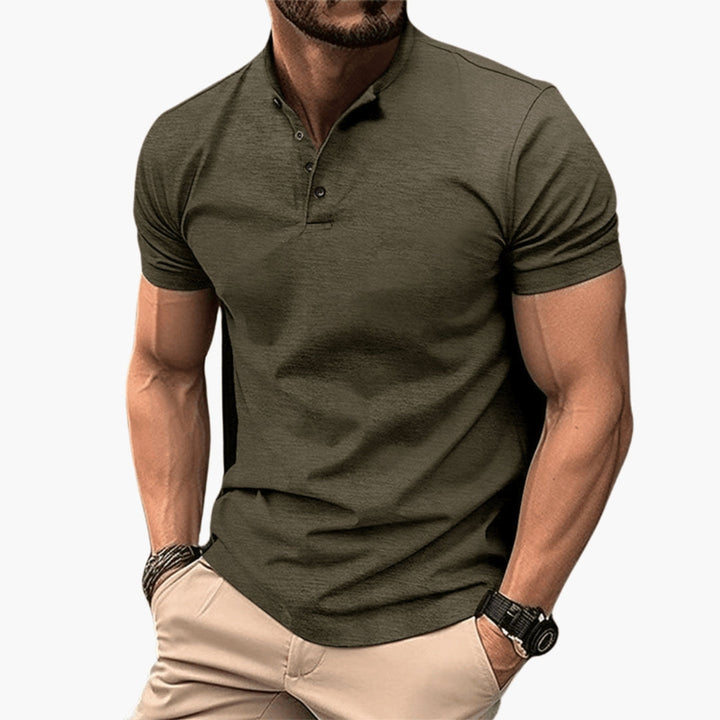 Herren T-Shirt | Slimfit | Mit Knöpfen | Sommer