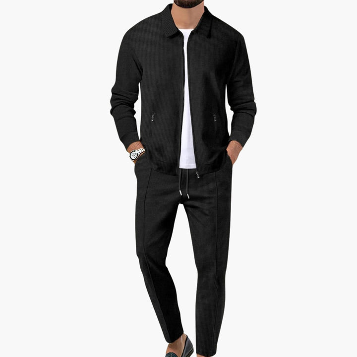 Herren Set | Wattiertes Jacke Komfort | Sportlich Modern Kleider