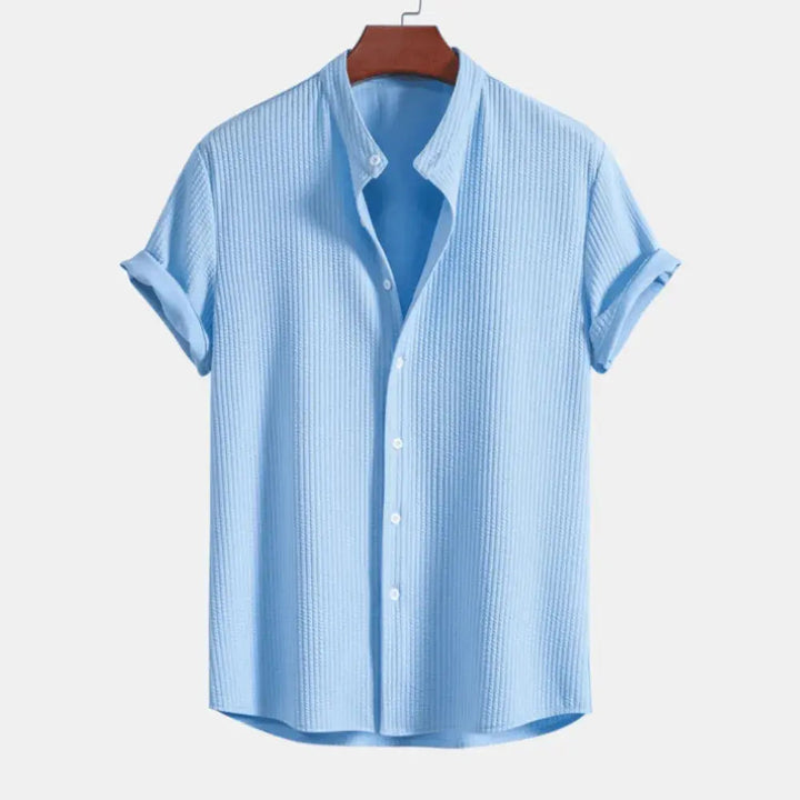 Hemd Herren | Geripptes Kurzarm Design | Modern Kleider Look