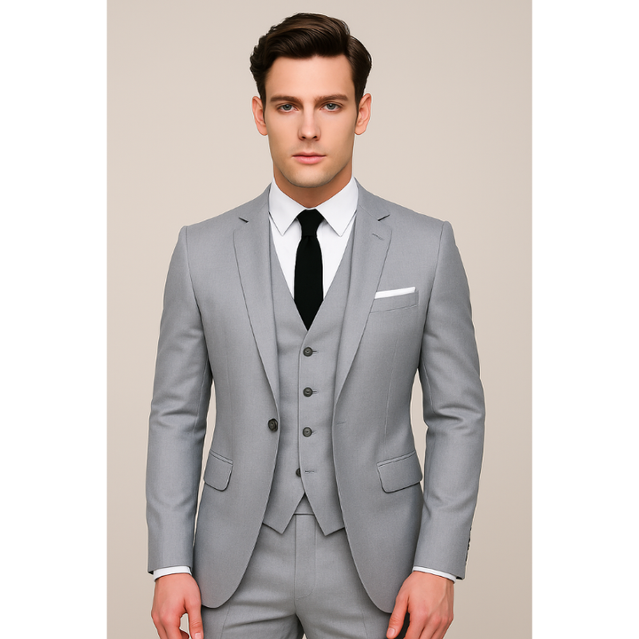 Herren Set | Dreiteiliger Slim Fit Anzug | Elegante Kleider