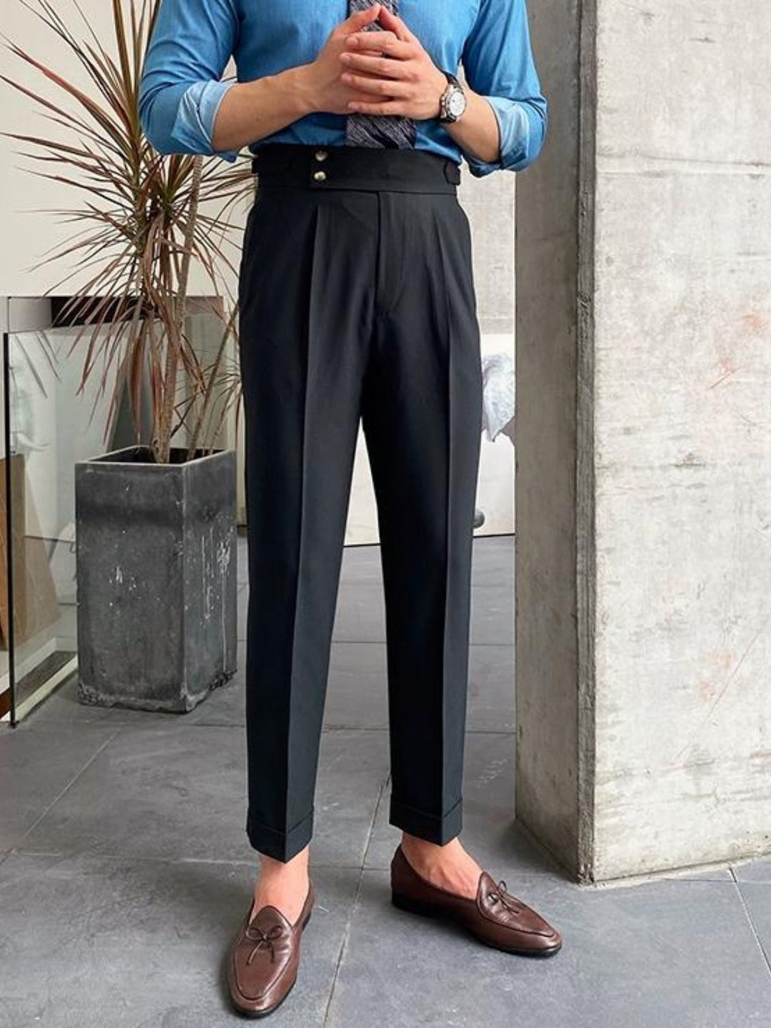 Herren Hose | Tapered | Hohe Taille | Frühling