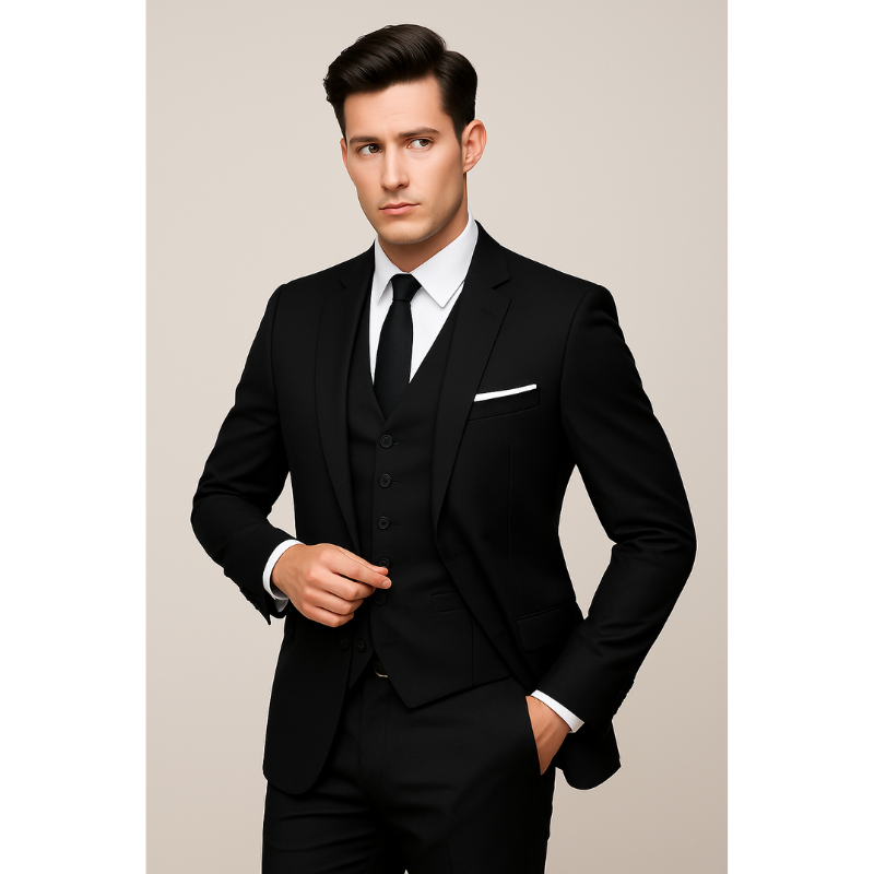 Herren Set | Dreiteiliger Slim Fit Anzug | Elegante Kleider