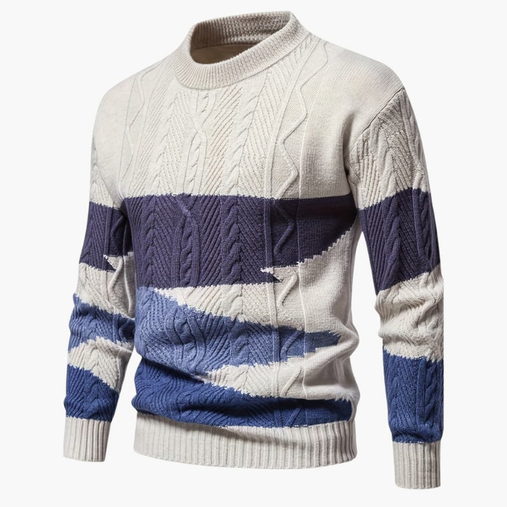Pullover Herren | Modern Weicher Strukturmix | Strickpullover Herren
