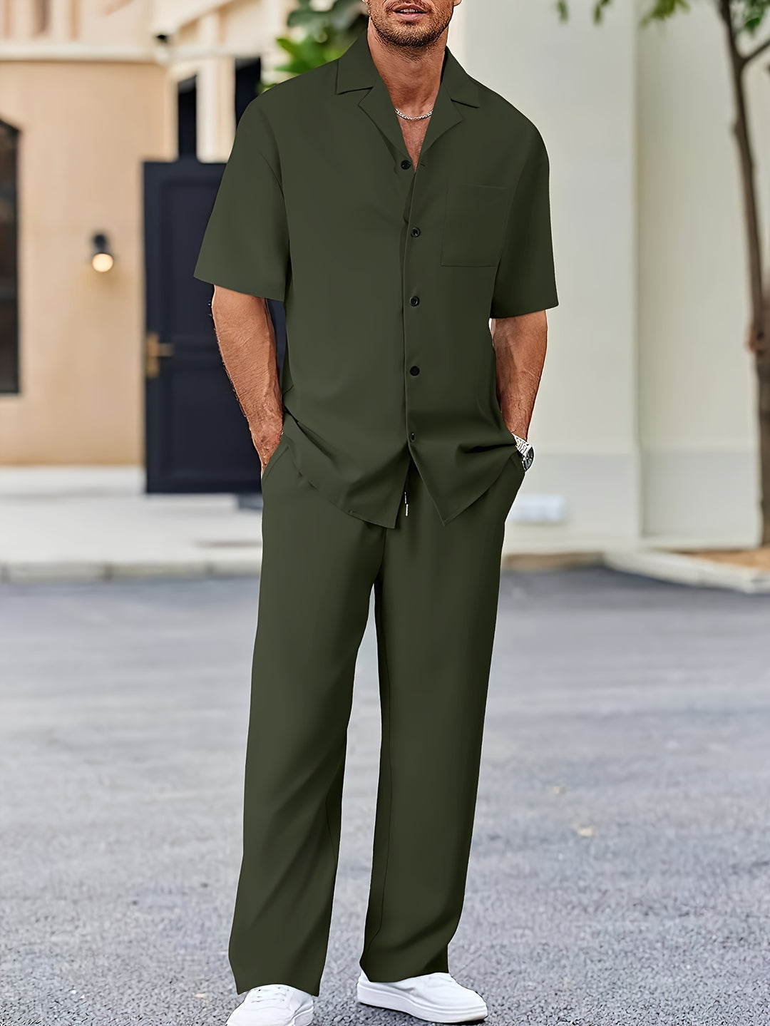 Herren Set | Elegant | Mit Knöpfen | Sommer