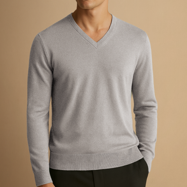 Pullover Herren | Klassischer V-Ausschnitt | Herren Pulli Modern