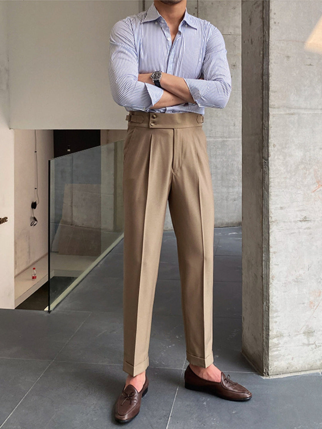 Herren Hose | Tapered | Hohe Taille | Frühling