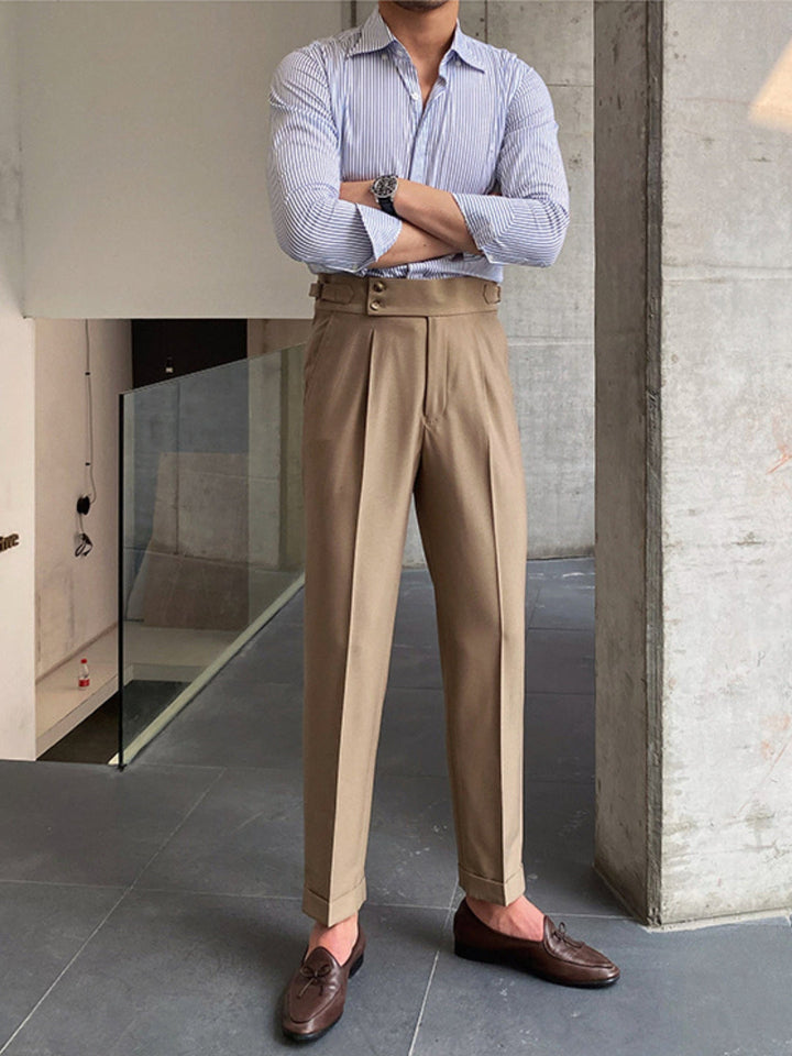 Herren Hose | Tapered | Hohe Taille | Frühling