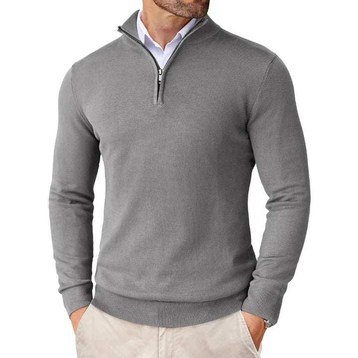 Pullover Herren | Halbzip Feinstricktrui Modern | Herren Pulli Lässiger