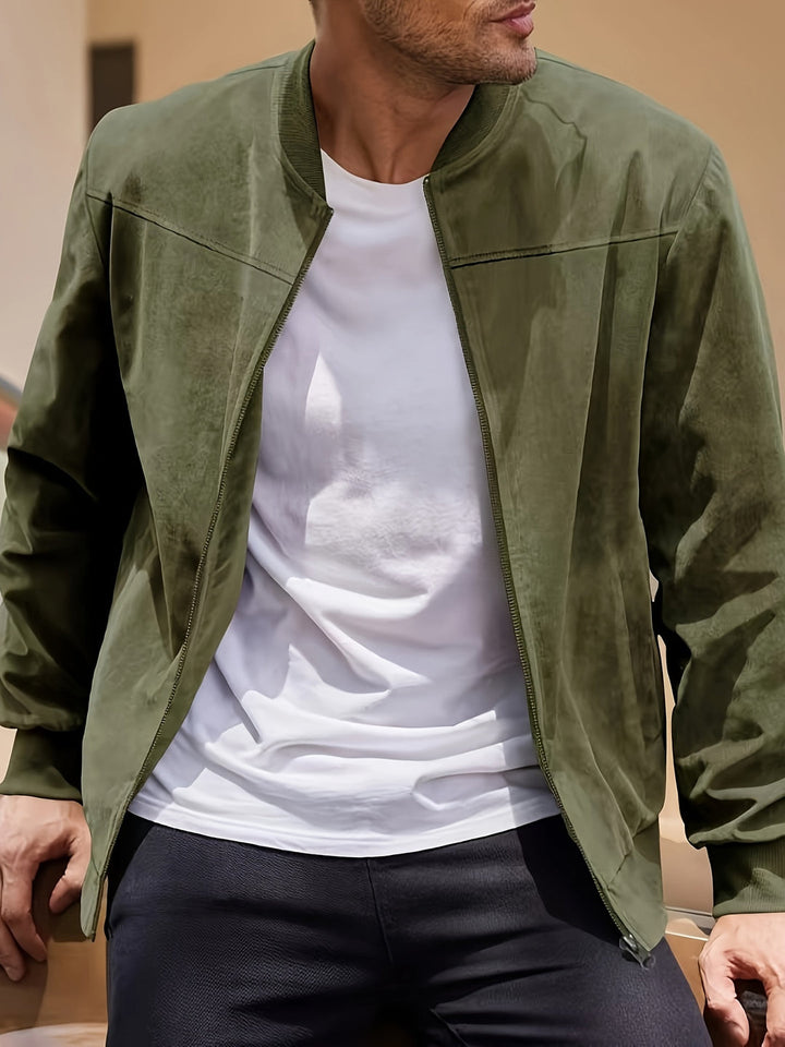 Herren Jacke | Slimfit | Reißverschluss | Frühling