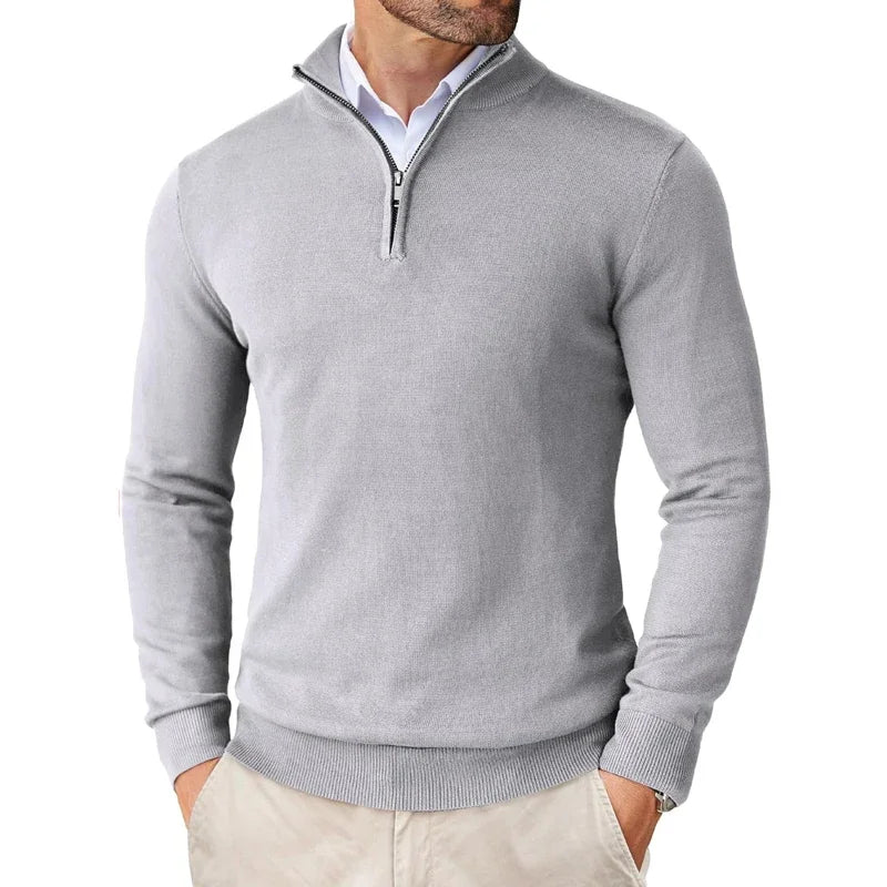 Pullover Herren | Halbzip Feinstricktrui Modern | Herren Pulli Lässiger