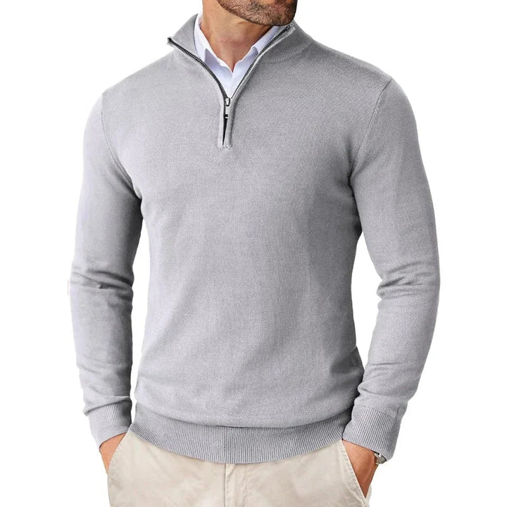 Pullover Herren | Halbzip Feinstricktrui Modern | Herren Pulli Lässiger