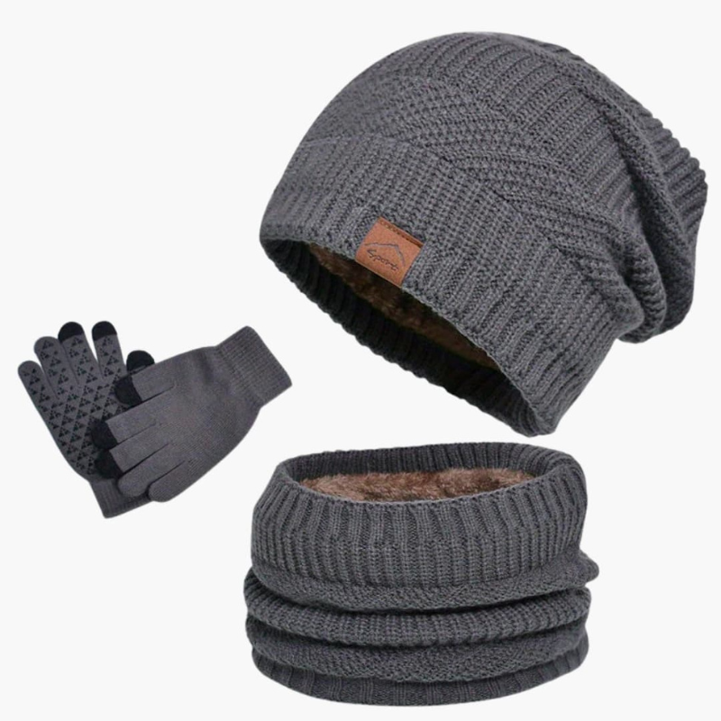 Herren Set | Mütze Schal Handschuhe | Kleider Winter