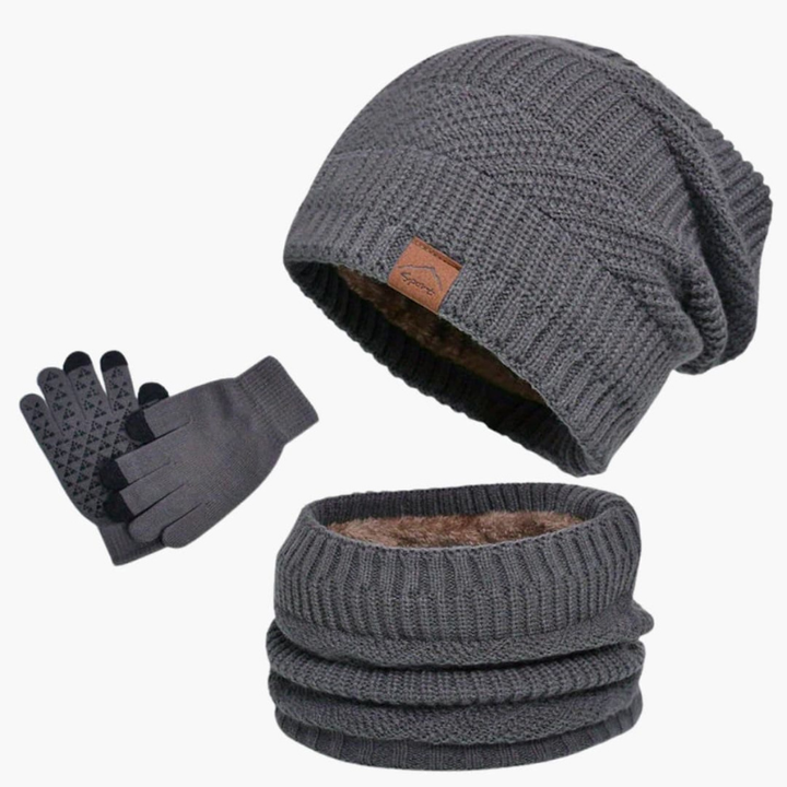 Herren Set | Mütze Schal Handschuhe | Kleider Winter