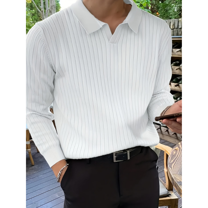 Herren Pullover | Polokragen und Langarm | Klassischer Stil