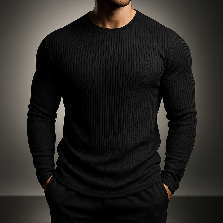 Pullover Herren | Slim Fit Rippdesign | Moderner Herren Pulli