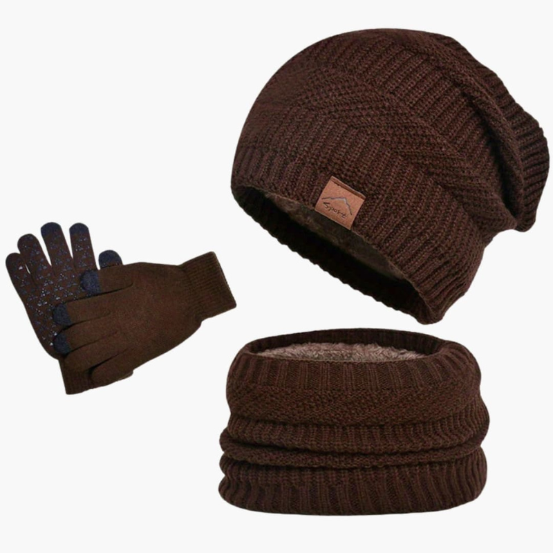Herren Set | Mütze Schal Handschuhe | Kleider Winter